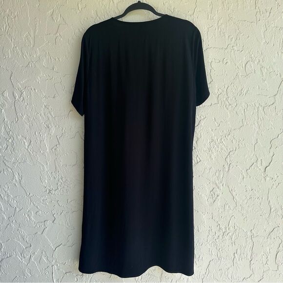 EILEEN FISHER Dress Women Medium Midi Boxy Minimalist Modest Tencel Lyocell - Picture 4 of 8